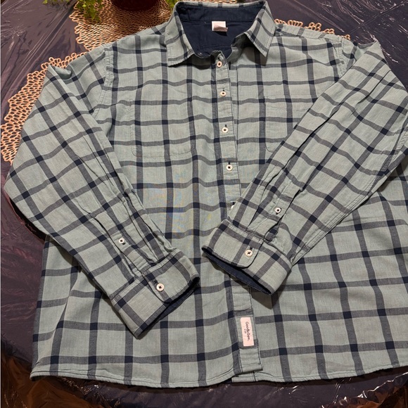 Goodfellow & Co Other - Goodfellow & Co Men’s Plaid Button-Down Shirt - Light Green & Navy